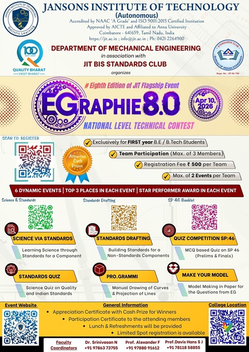 EGraphie 8.0 National Level Technical Contest Poster 